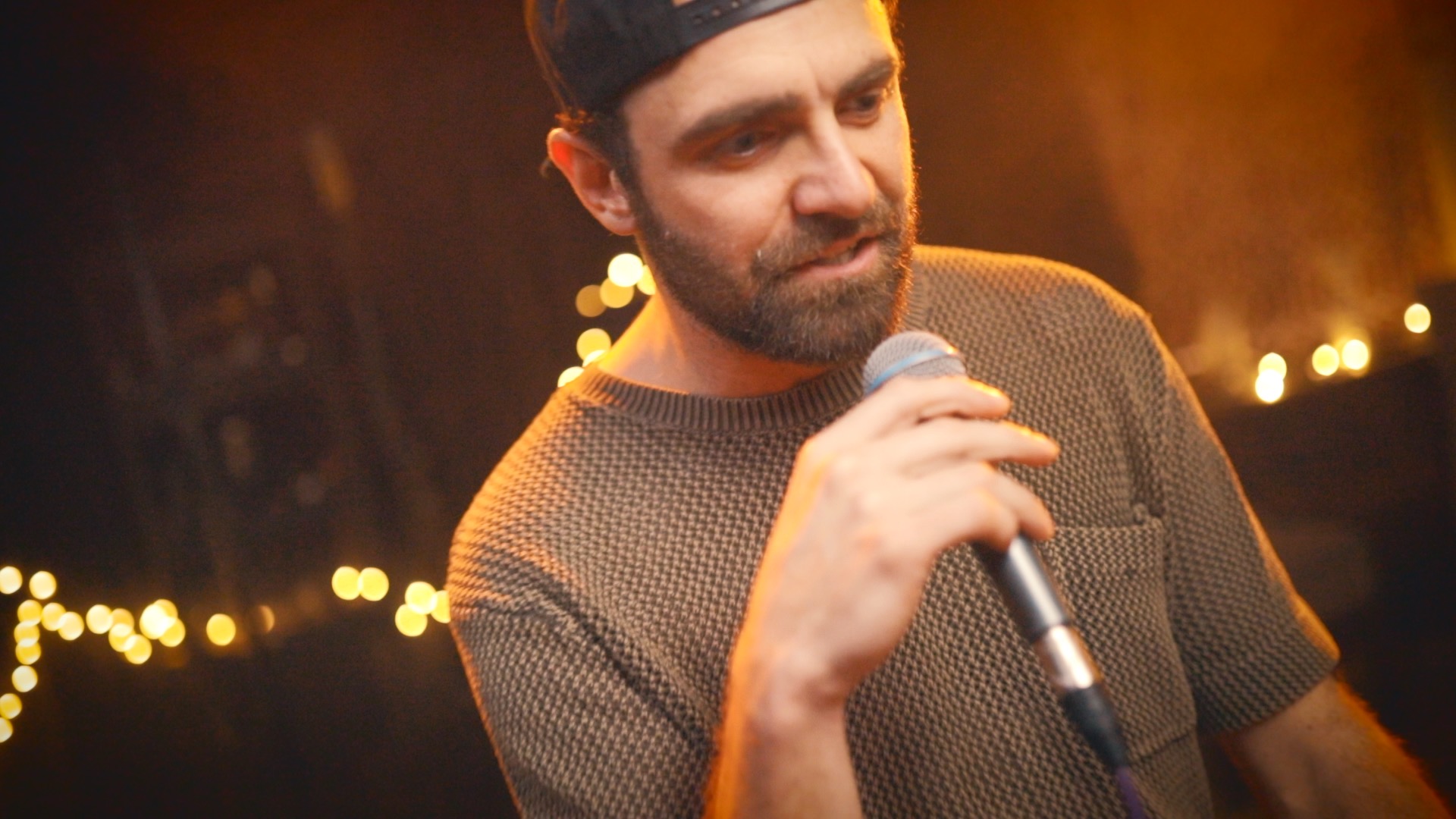 Close-up of Bergdawg performing